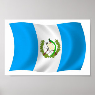 Poster du drapeau du Guatemala