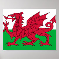 Poster du drapeau du Pays de Galles