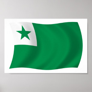Poster du drapeau espéranto Imprimer