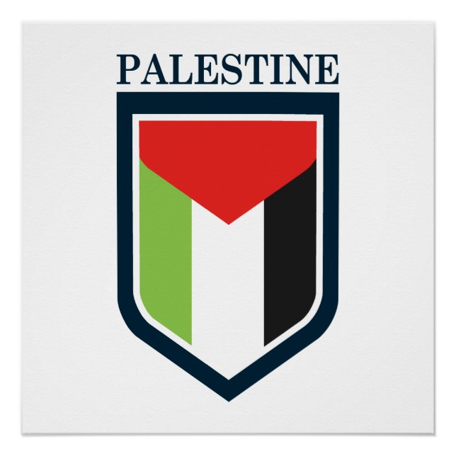 Poster du drapeau palestinien (Devant)