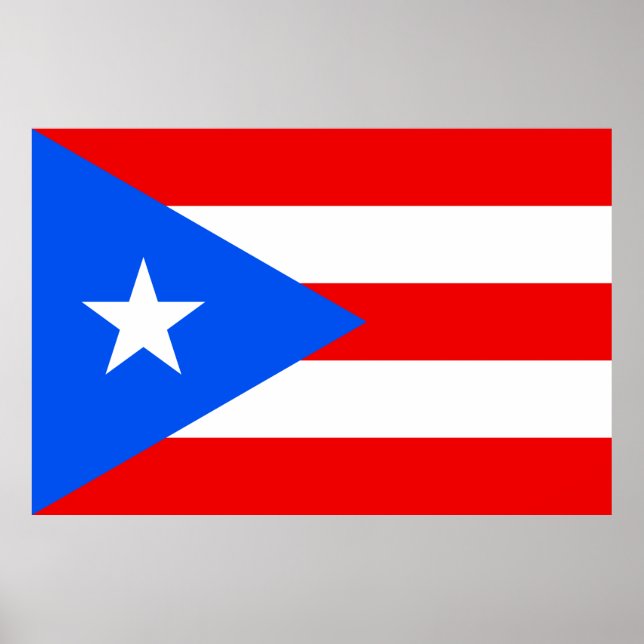 Poster du drapeau portoricain (Porto Rico) (Devant)