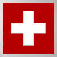 Poster du drapeau suisse en 3D