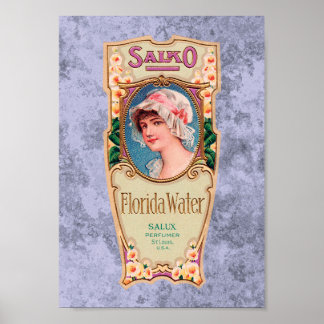 Poster du Étiquette vintage Salko Florida Water Pa