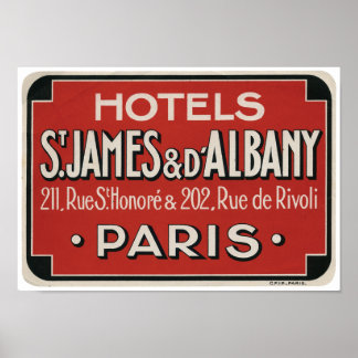 Poster du Étiquette Vintage voyage de Paris