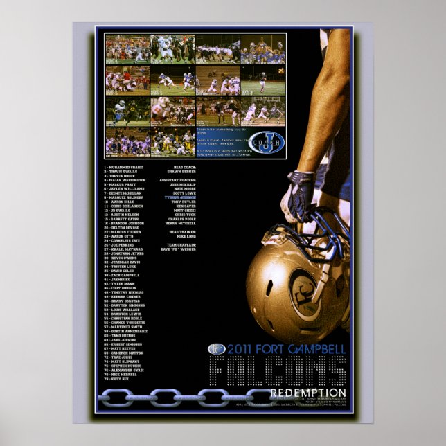 Poster du Faucon Fort Campbell de la saison 2011 (Devant)