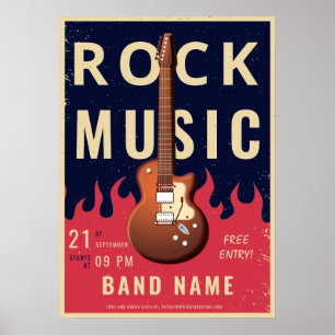 Poster du festival de musique rock