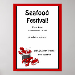 Poster du Festival du crabe du homard de la mer