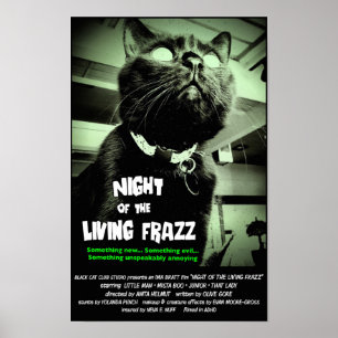 Poster du film d'horreur de chat Zombie, Vert, tai