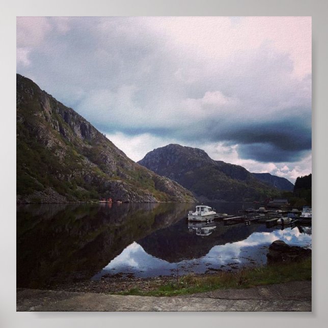 Poster du fjord de Norvège (Devant)