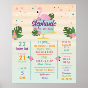 Poster du Flamant rose Milestone Boys 1st Cake Tro