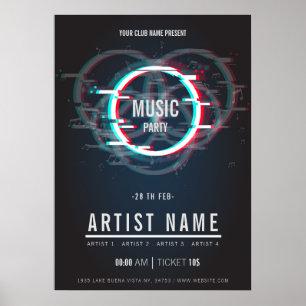 Poster du flyer de la soirée musique moderne Faire