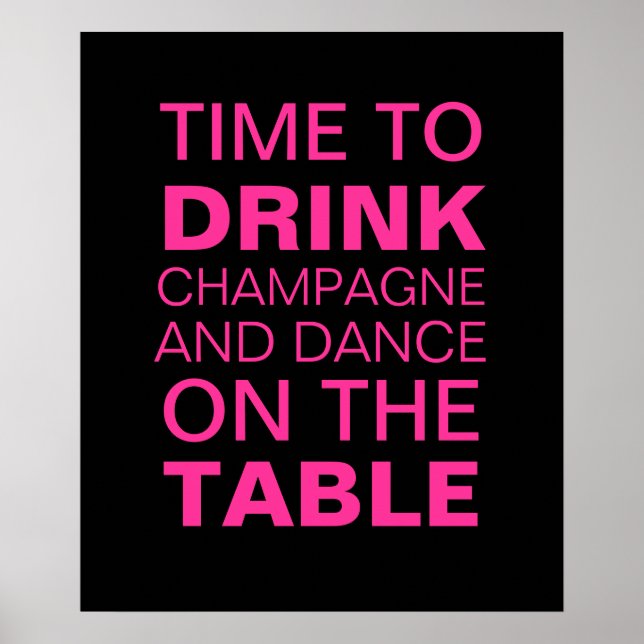 Poster du Fuchsia Champagne Party (Devant)