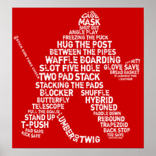 Poster du gardien de but de hockey sur glace