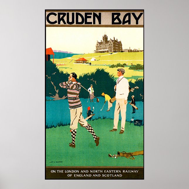 Poster du golf d'Ecosse vintage (Devant)