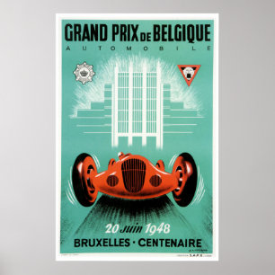 Poster du Grand Prix de Belgique 1948