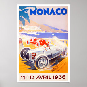 Poster du Grand Prix de Monaco 1936