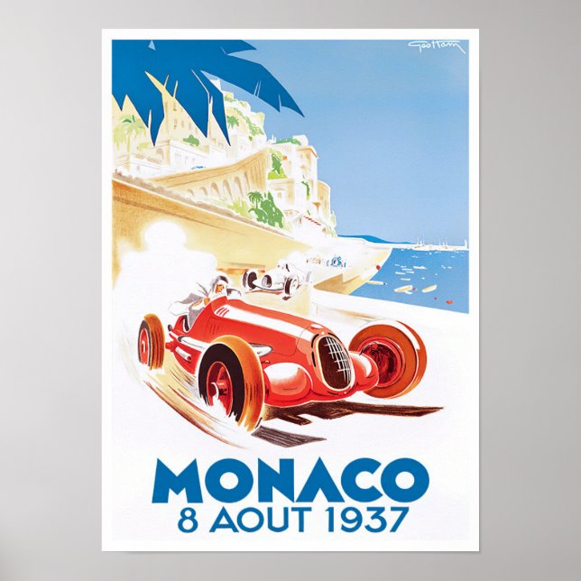 Poster du Grand Prix de Monaco 1937 (Devant)
