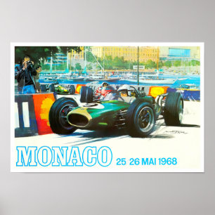 Poster du Grand Prix de Monaco 1968