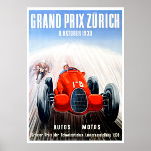 Poster du Grand Prix de Zurich 1939