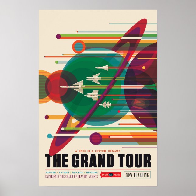 Poster du Grand Tour Vintage Space Travel (Devant)