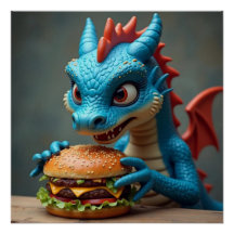 Poster du hamburger de Jake Dragon