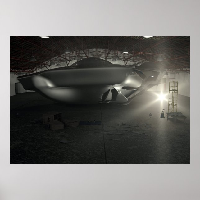 Poster du hangar Roswell UFO (Devant)