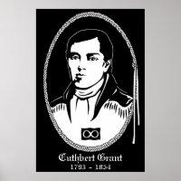 Poster du héros métis Cuthbert Grant Imprimés Affi