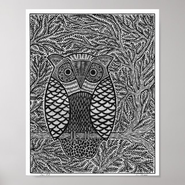 Poster du hibou #2 (Devant)