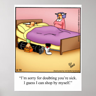 Posters Affiches Toiles Humour Malade Zazzle Fr