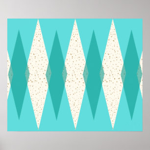 Poster du Jacquard moderne du milieu du siècle