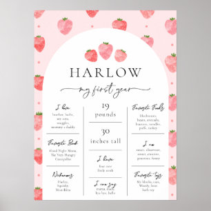 Poster du jalon de fraise   Berry First