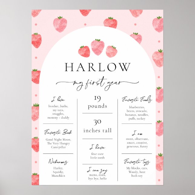 Poster du jalon de fraise | Berry First (Devant)