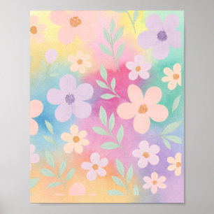 Poster du Jardin de Fleur Pastel Whimsical