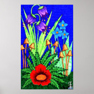 Poster du jardin de fleurs