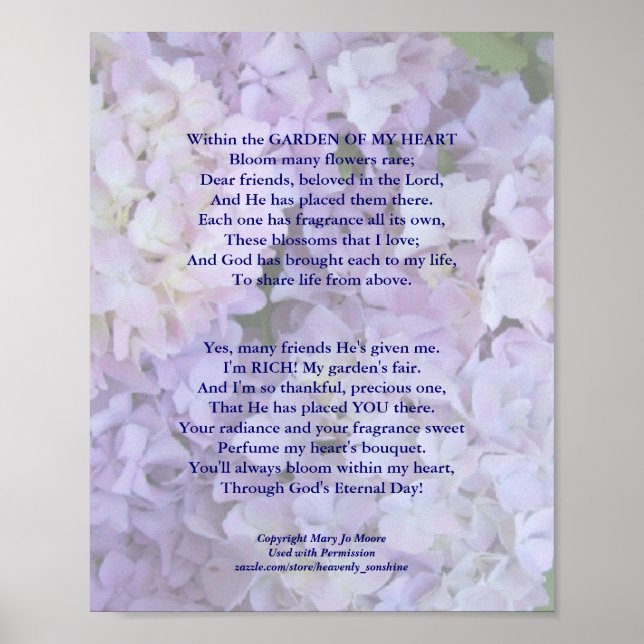 Poster du jardin de mon coeur Hydr (Devant)