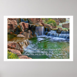 Poster Du Jardin D'Eden Proverbes 3:5-6