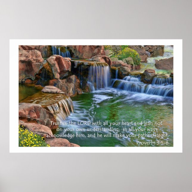 Poster Du Jardin D'Eden Proverbes 3:5-6 (Devant)