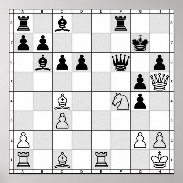 Poster du jeu d'échecs Huit (Devant)