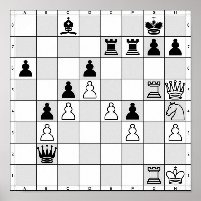 Poster du jeu d'échecs Sept (Devant)