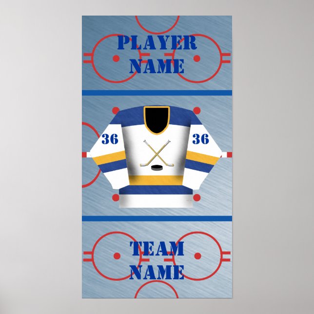 Poster du Joueur de hockey Jersey (Devant)