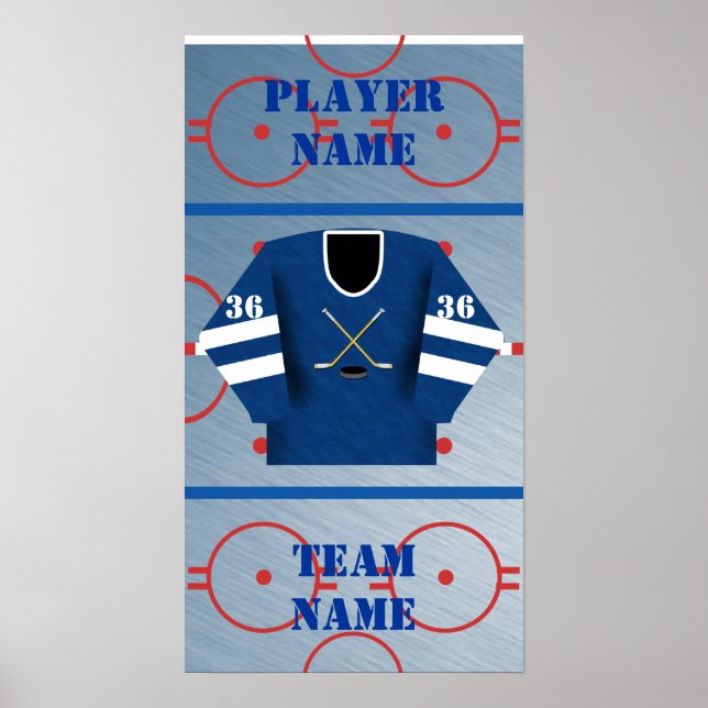 Poster du Joueur de hockey Jersey (Devant)