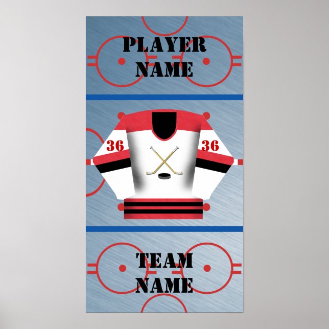 Poster du Joueur de hockey Jersey (Devant)