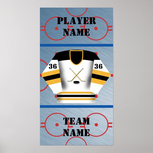 Poster du Joueur de hockey Jersey (Devant)