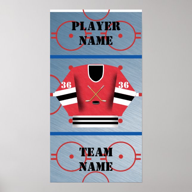 Poster du Joueur de hockey Jersey (Devant)