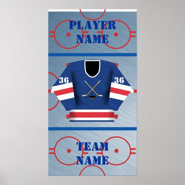 Poster du Joueur de hockey Jersey (Devant)