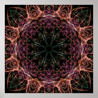 Poster du kaléidoscope couleur