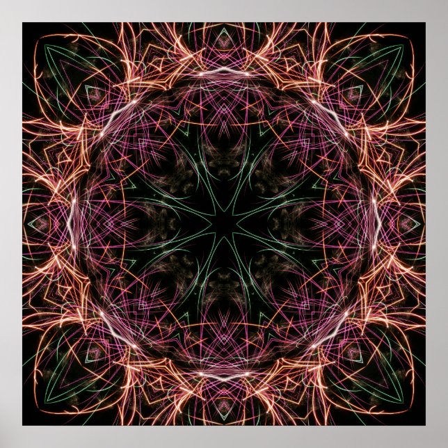 Poster du kaléidoscope couleur (Devant)