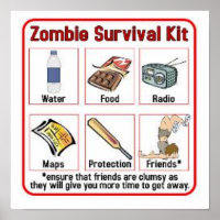Poster du kit de survie Zombie