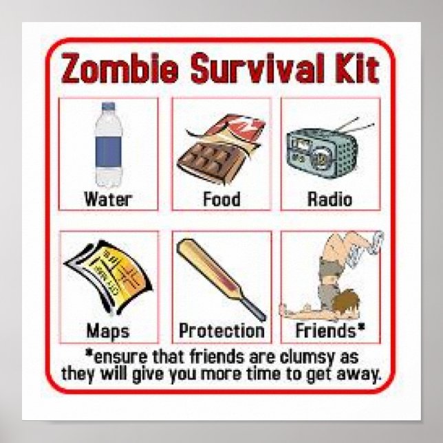 Poster du kit de survie Zombie (Devant)