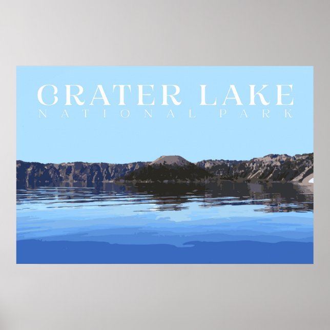 Poster du lac Crater, parc national Imprimer (Devant)